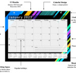 2023 Monthly Magnetic 12 Months Desktop Wall Calendar Planner