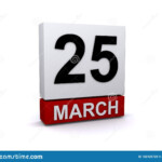 25 March Calendar Stock Illustration Illustration Of Buttons 162425720