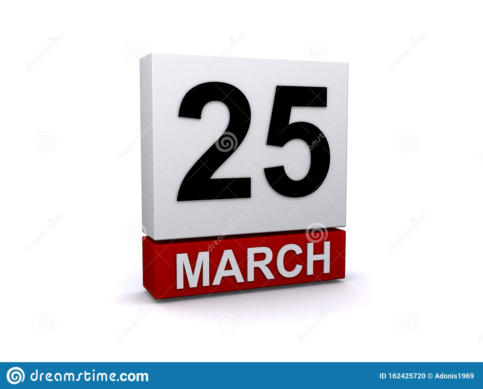 25 March Calendar Stock Illustration Illustration Of Buttons 162425720