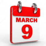 9 March Calendar On White Background Stock Photo ICreative3D 95749960