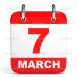 Calendar 7 March Stock Photo ICreative3D 44534675