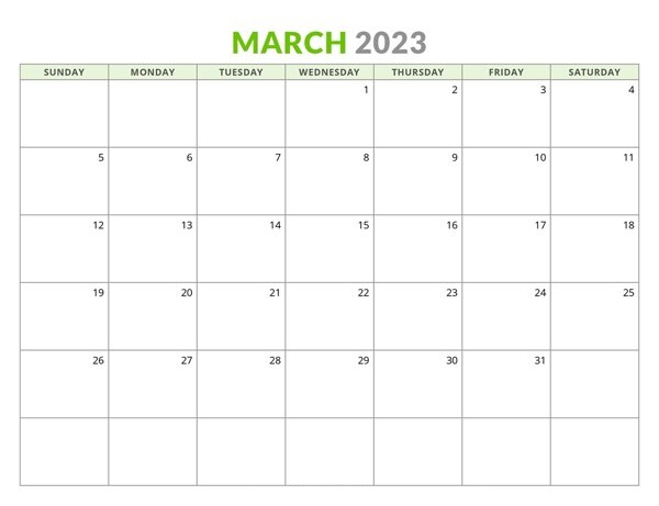 Cute March 2023 Calendar Archives