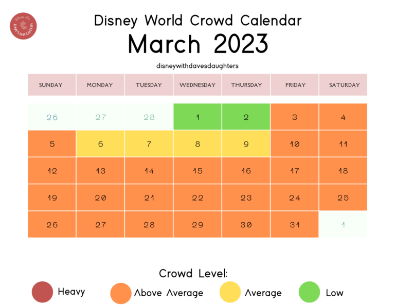 Disney World Crowd Calendar 2022 2023 Disney With Dave s Daughters