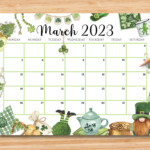 EDITABLE March 2023 Calendar Happy St patrick s Day 2023 Etsy Canada