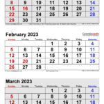 February 2023 Calendar Templates For Word Excel And PDF