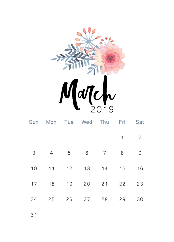 Free 2019 Printable Calendar Print Calendar Calendar Wallpaper 