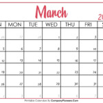 Free Floral March 2023 Calendar Printable CompanyPioneers Com