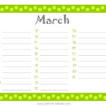 Free Printable Birthday Calendar Template