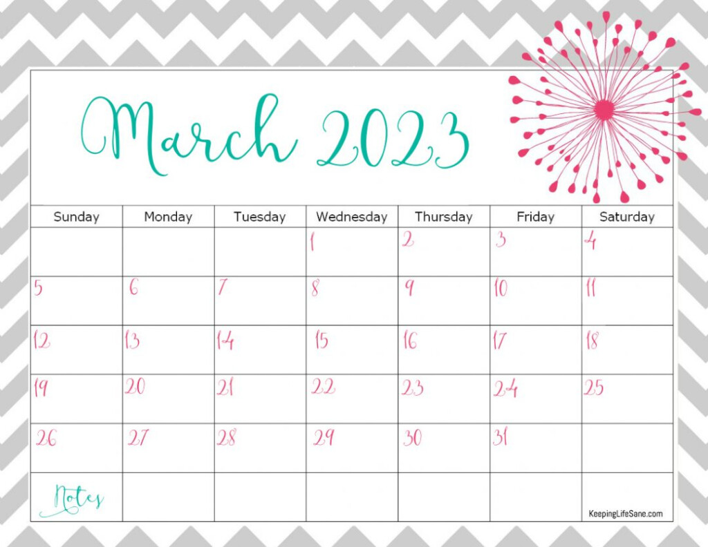 Free Printable Calendar 2023 Keeping Life Sane