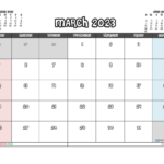 Free Printable March 2023 Calendar 12 Templates