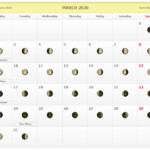 Full Moon Calendar March 2020 Moon Phase Calendar Calendar March