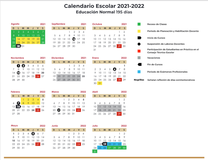 M xico Calendario Escolar 2021 A 2022 Sep Pdf