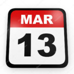 March 13 Calendar On White Background Stock Photo ICreative3D