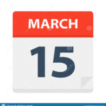 March 15 Calendar Icon Stock Illustration Illustration Of Date