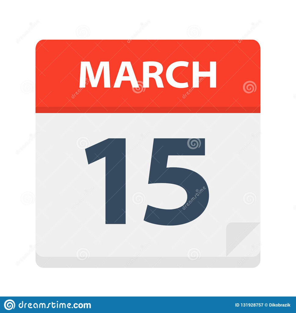 March 15 Calendar Icon Stock Illustration Illustration Of Date 