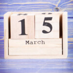 March 15th Date Of 15 March On Wooden Cube Calendar Stock Photo By