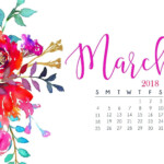 March 2018 Calendar Wallpapers Wallpaper Cave