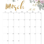 March 2020 Calendar Printable Template In PDF Word Excel