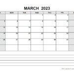 March 2023 Calendar CalendarLabs