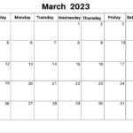 March 2023 Calendar Digital Download PDF Etsy Australia