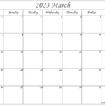 March 2023 Calendar Free Printable Calendar