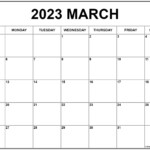 March 2023 Calendar Free Printable Calendar