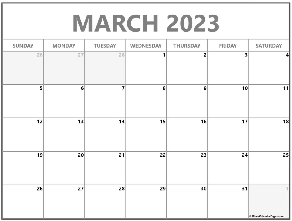 March 2023 Calendar Free Printable Calendar