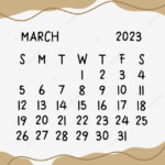 March 2023 Calendar PNG Picture Simple Calendar Of March 2023