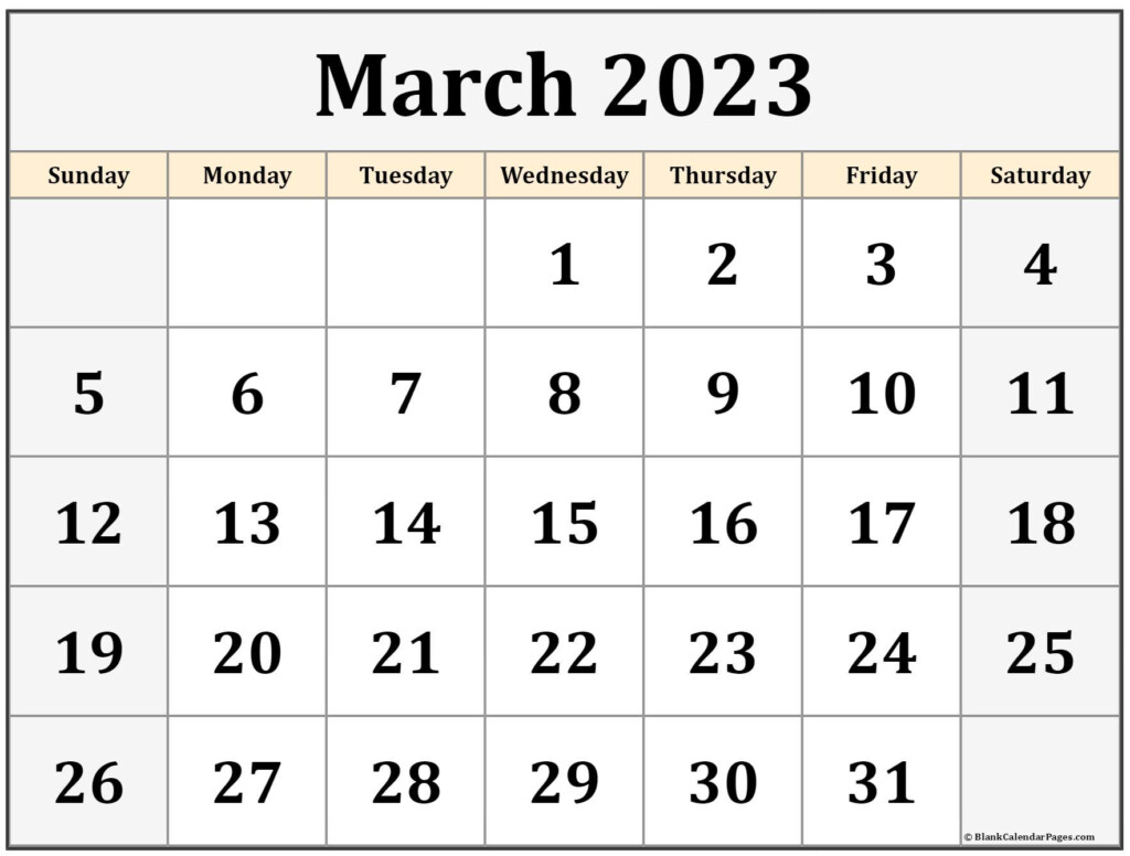 March 2023 Calendar Printable Printable Word Searches