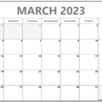 March 2023 Calendar Printable Printable Word Searches