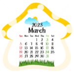 March 2023 Calendar Vector Art PNG Mushroom Calendar Year 2023 March