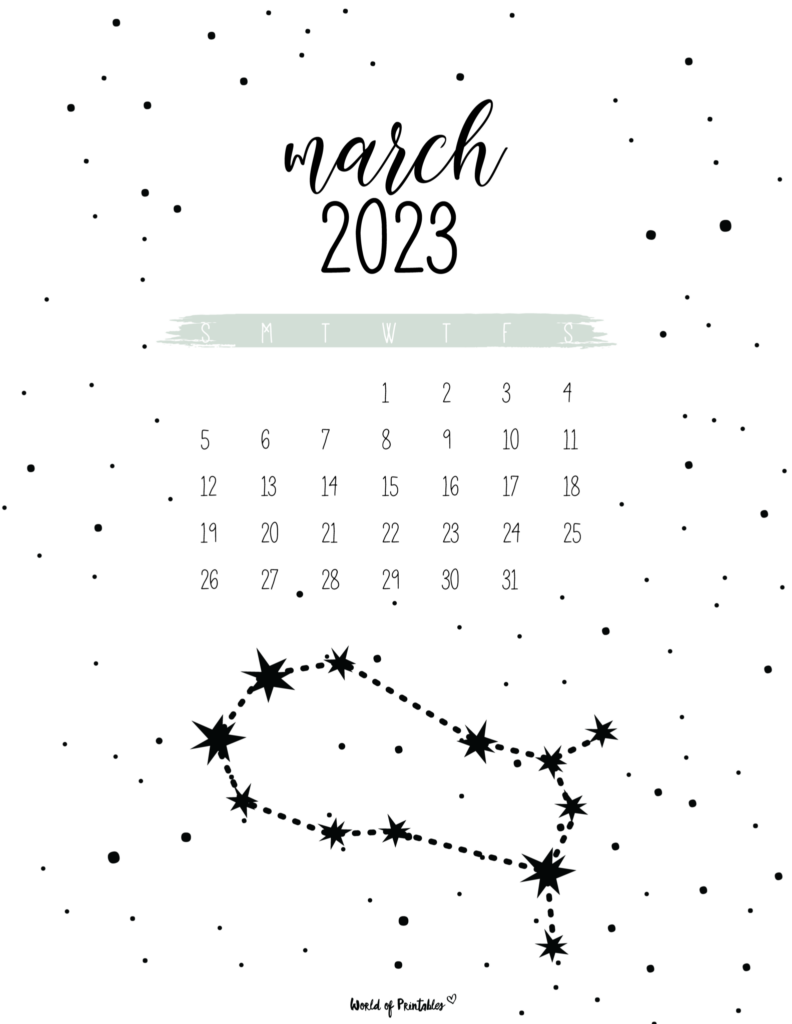 March 2023 Calendars 100 Styles To Choose From World Of Printables