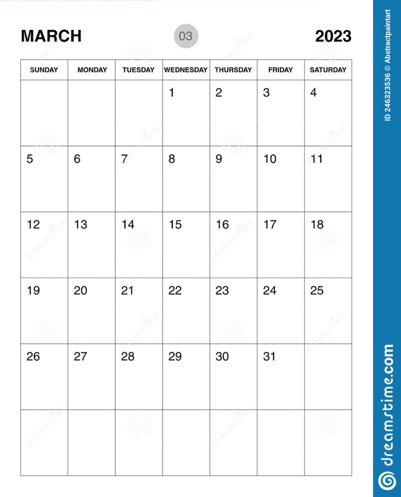 March 2023 Year Planner Template Calendar 2023 Desgin Monthly And 