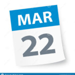 March 22 Calendar Icon Stock Illustration Illustration Of Blank