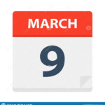 March 9 Calendar Icon Stock Illustration Illustration Of Date