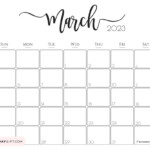 March Calendar Cute Free Printable March 2023 Calendar Designs