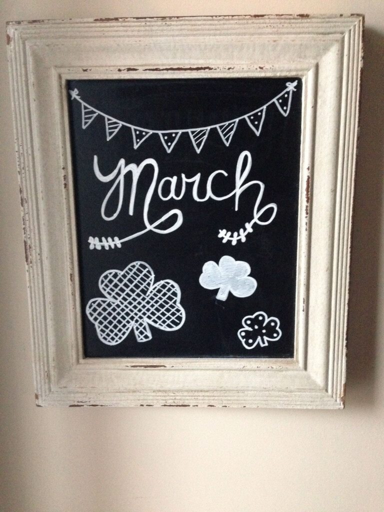 March Chalkboard Blackboard Art Chalkboard Art Chalkboard Calendar