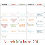 March Madness 2014 Calendar png