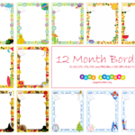 Month Border Bundle Free School Borders Clip Art Borders Free