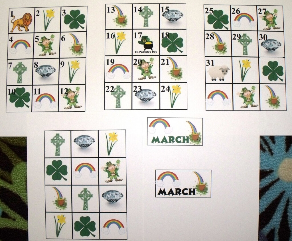 Nurturing Naters With Learning Activities At Home March Calendar Pieces