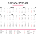 Printable 2023 Year And Monthly Calendars VL Calendar