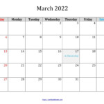 2022 Printable March Calendar Printable Word Searches