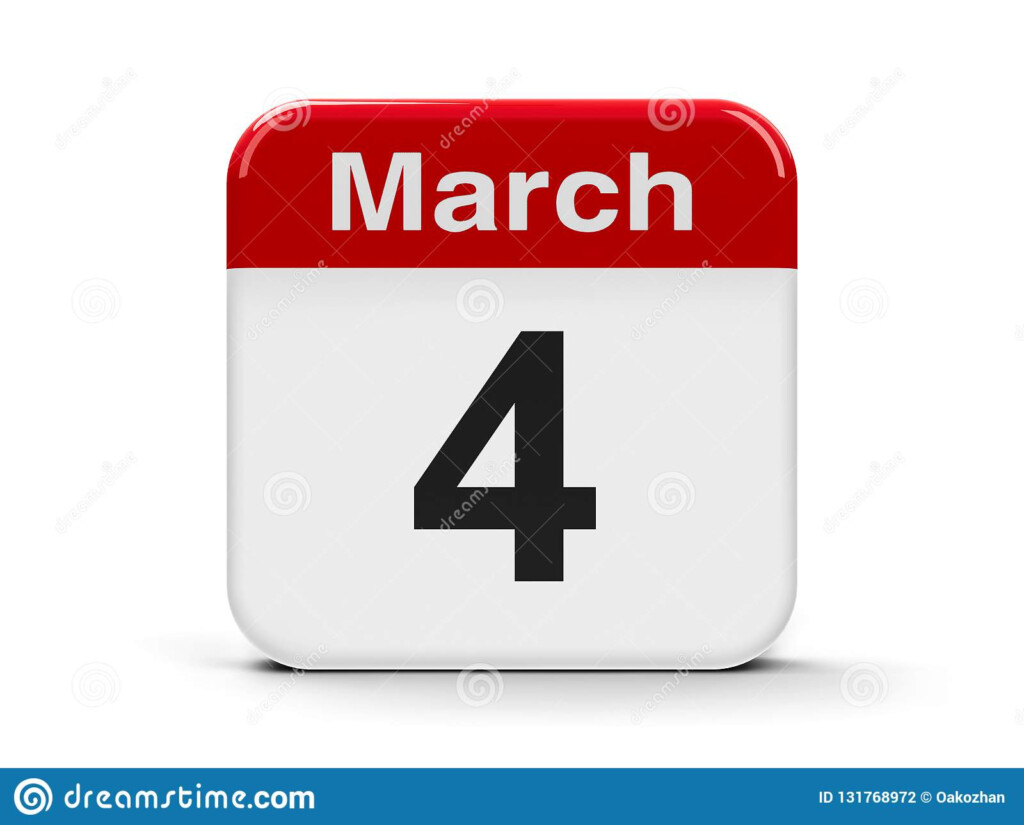 4th March Calendar Stock Illustration Illustration Of Organizer 