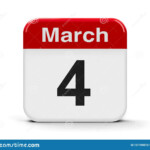 4th March Calendar Stock Illustration Illustration Of Organizer