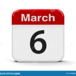 6th March Calendar Stock Illustration Illustration Of Holiday 131768988