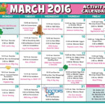 Activity Calendar March 2016 Chase City Health Rehab Center