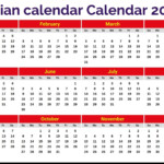 Annual Calendar By Month With Julian Dates Best Calendar Example