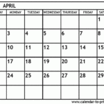 April 2023 Calendar Printable