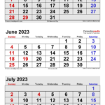 Best 2023 Calendar June Pics Calendar With Holidays Printable 2023