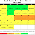 Busch Gardens Tampa Crowd Calendar March 2020 Touring Central Florida